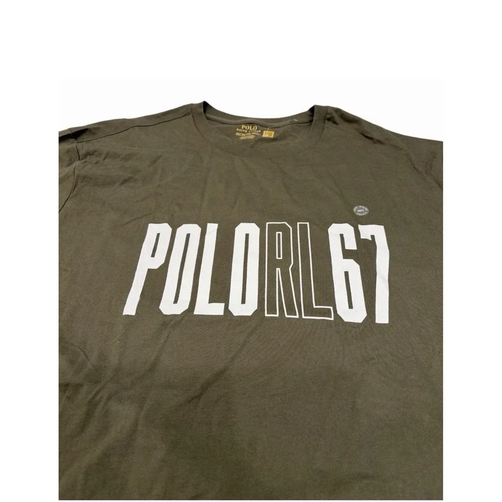 Polo Ralph Lauren M Print Shop Graphic Logo T-Shirt Green 4XB NWT